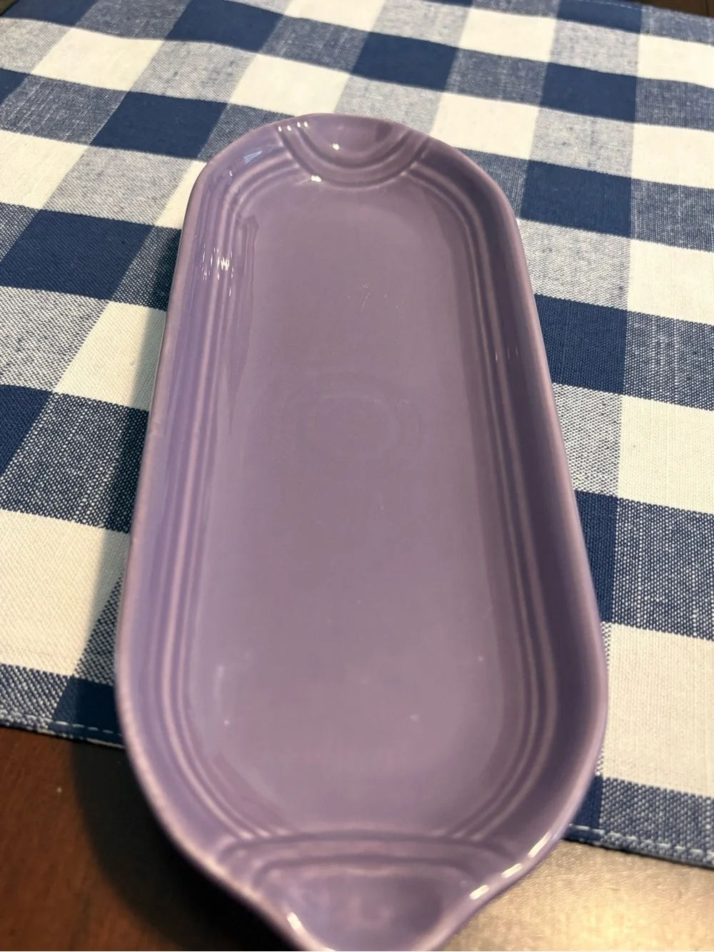 Fiestaware utility or relish tray, Lilac, Fiesta,